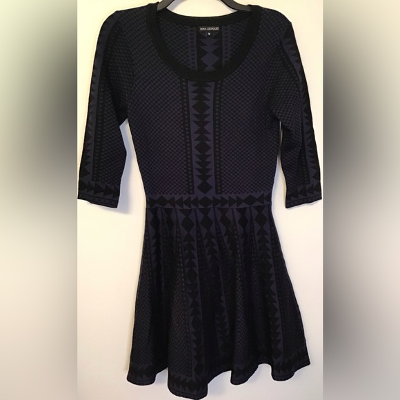Nina Leonard Dresses & Skirts - Nina Leonard blue black sweater dress size medium